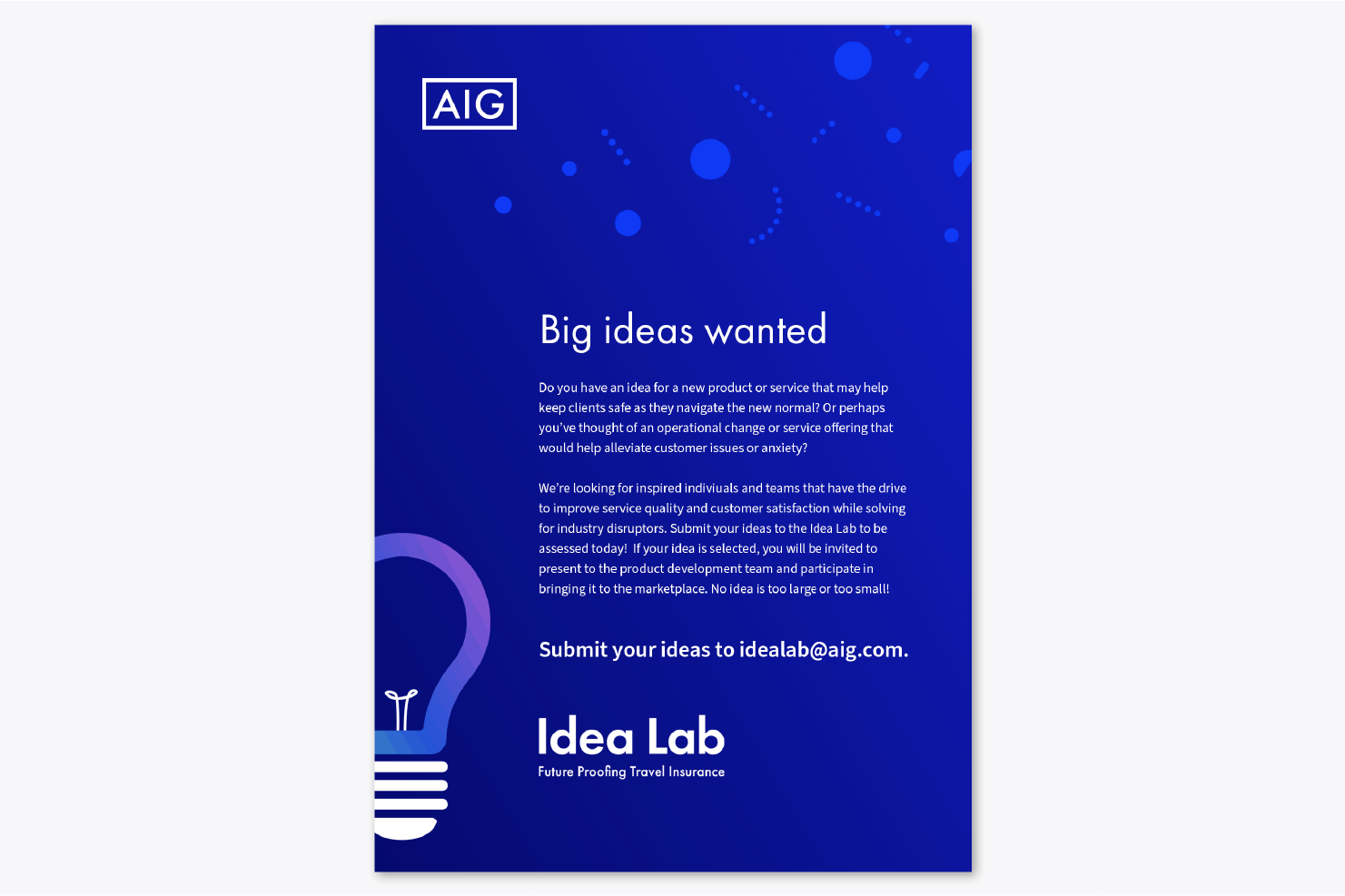 Idea Lab employee poster
